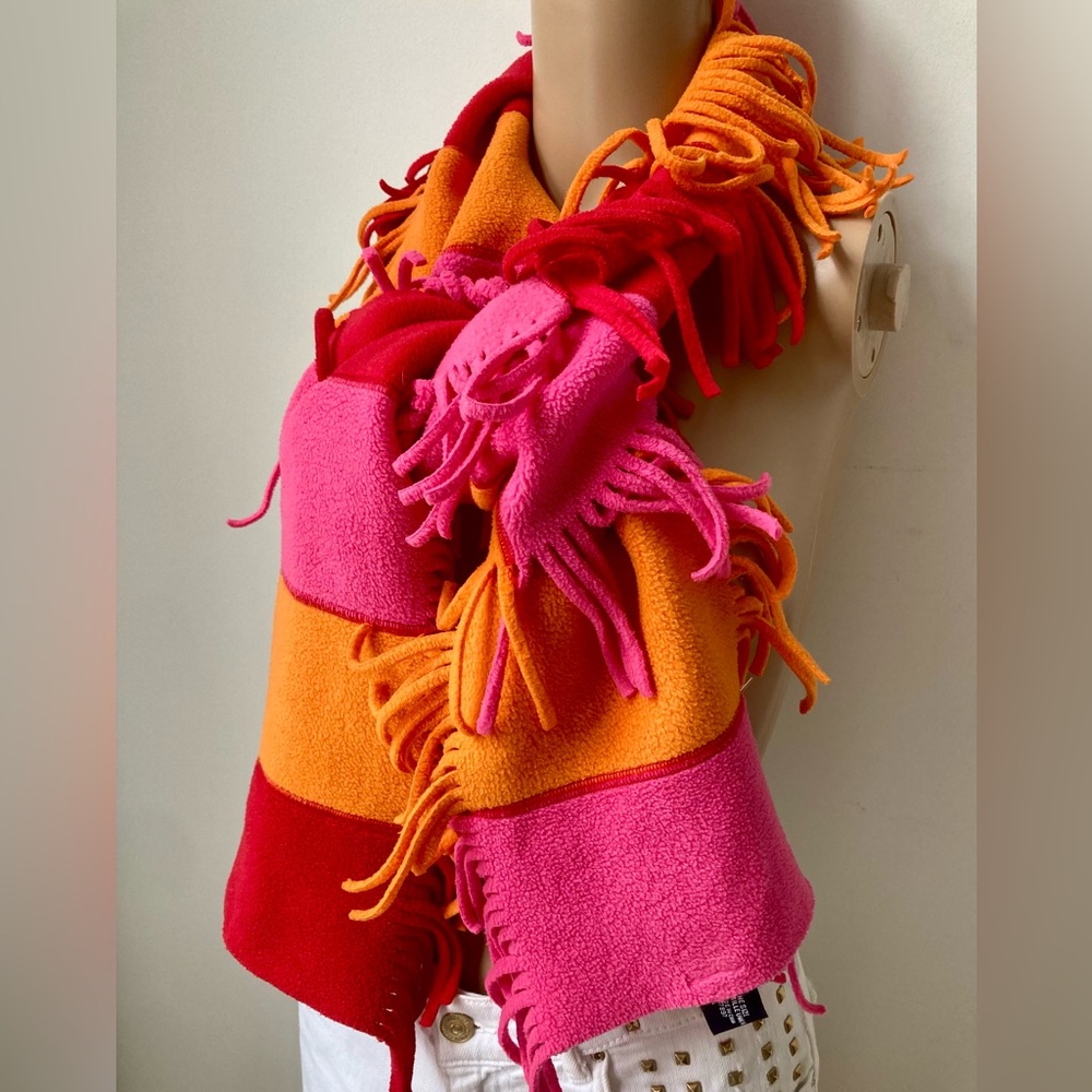 GAP Vibrant Pink, Orange, and Red Scarf